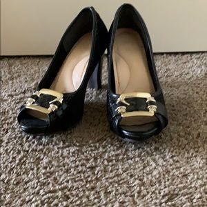 Black fancy high heels